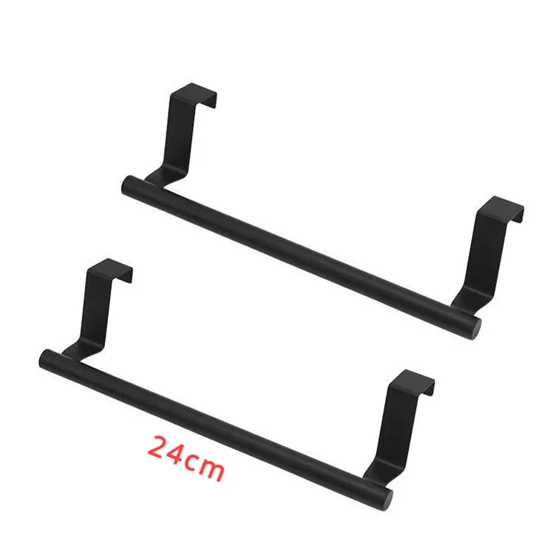 Over Cabinet Door Towel Bar Rack – Punch-Free Stainless Steel