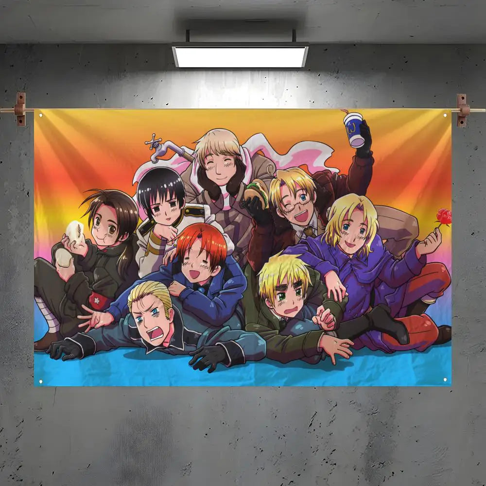 Hetalia World Stars Anime Flag – Wall & Outdoor Banner