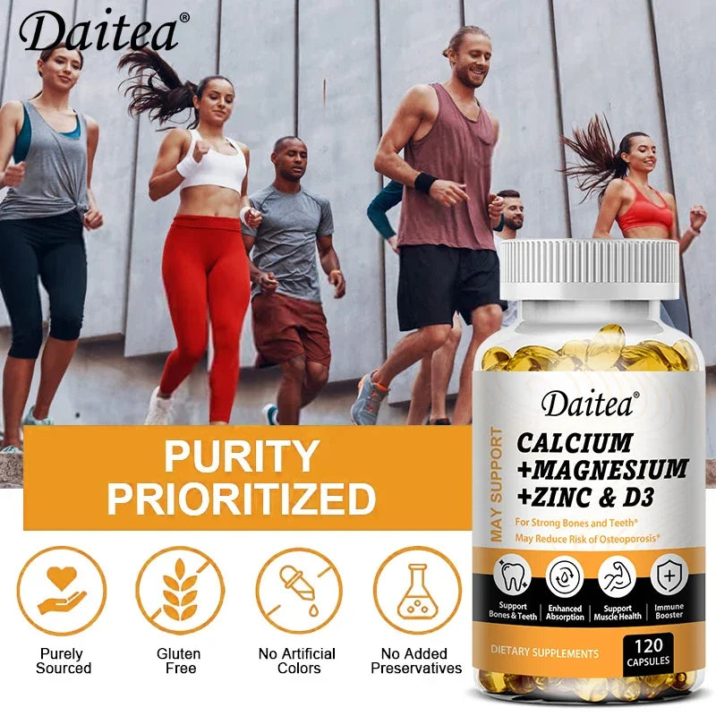 Daitea Calcium Magnesium Zinc + Vitamin D3 Capsules | Bone & Immunity