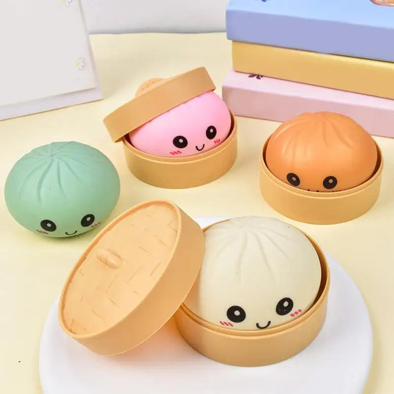 Slow Rebound Dumpling Squeeze Toy – Soft TPR Fidget Ball