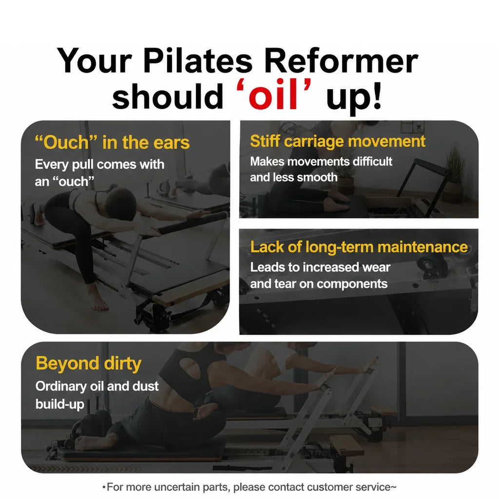MIRAVEXL Pilates Reformer Rail Lubricant Oil 30ml + Brush