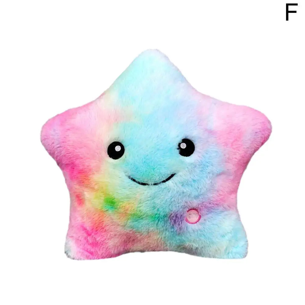LED Glowing Star Plush Pillow – Light-Up Cushion Toy for Kids