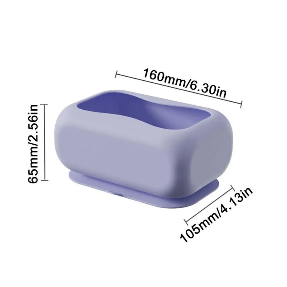 Silicone Suction Cup Tissue Box Large Capacity Desktop Drawer