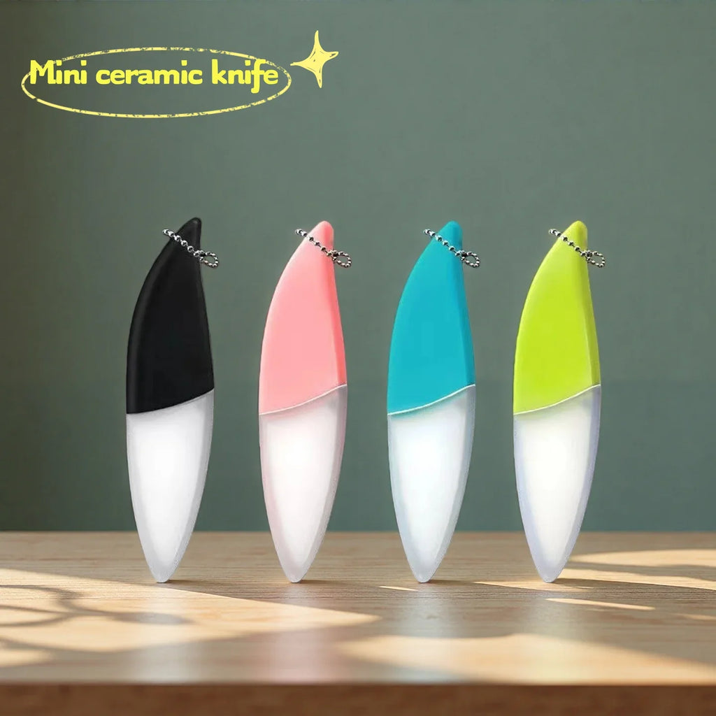 Ceramic Fruit Knife Set – Portable Mini Slicer with Cover