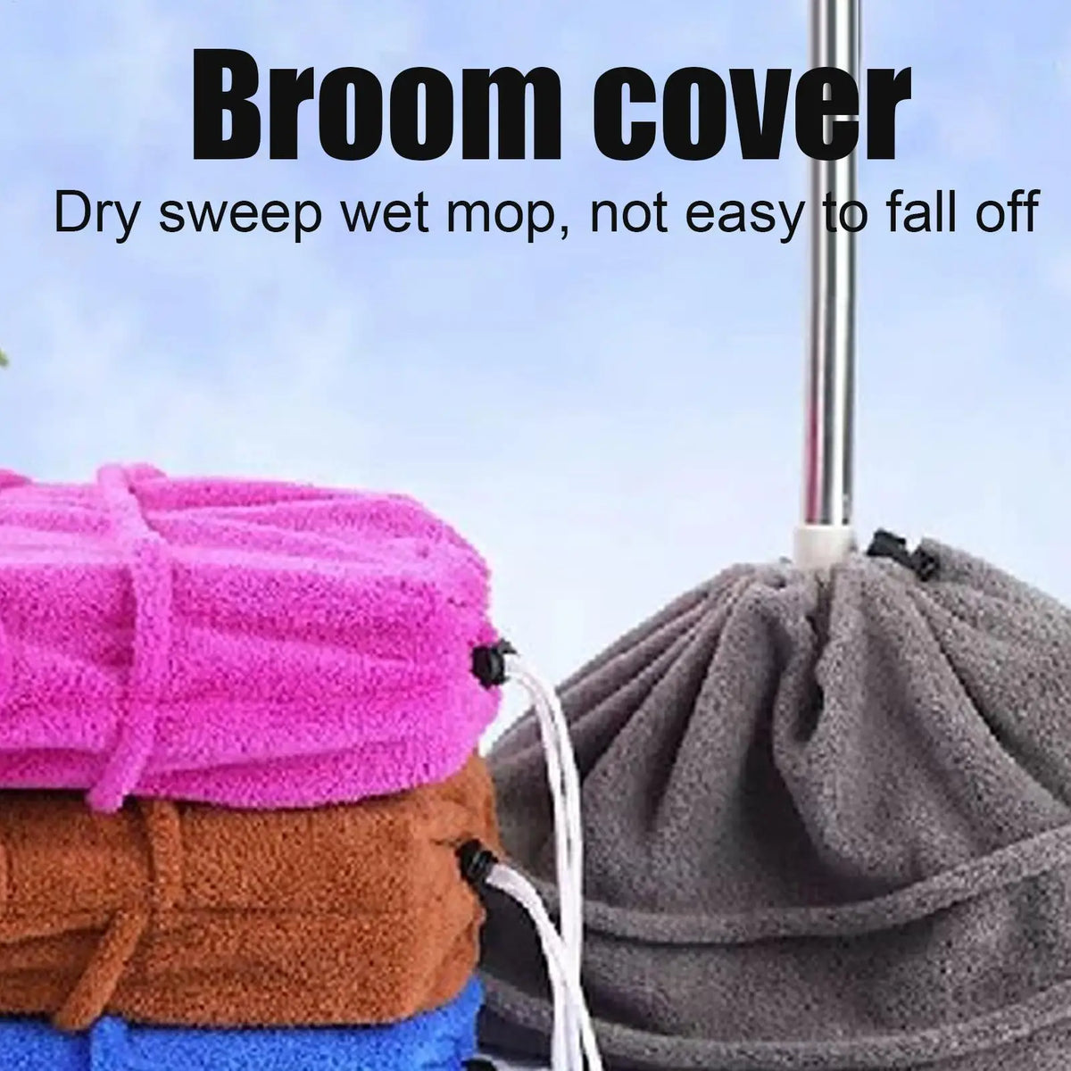 Microfiber Broom Cover Replacement – Wet & Dry Floor Cleaning