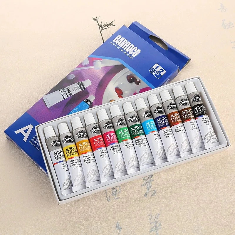 12Colors DIY Art Painting Paint Professional Acrylic Watercolor