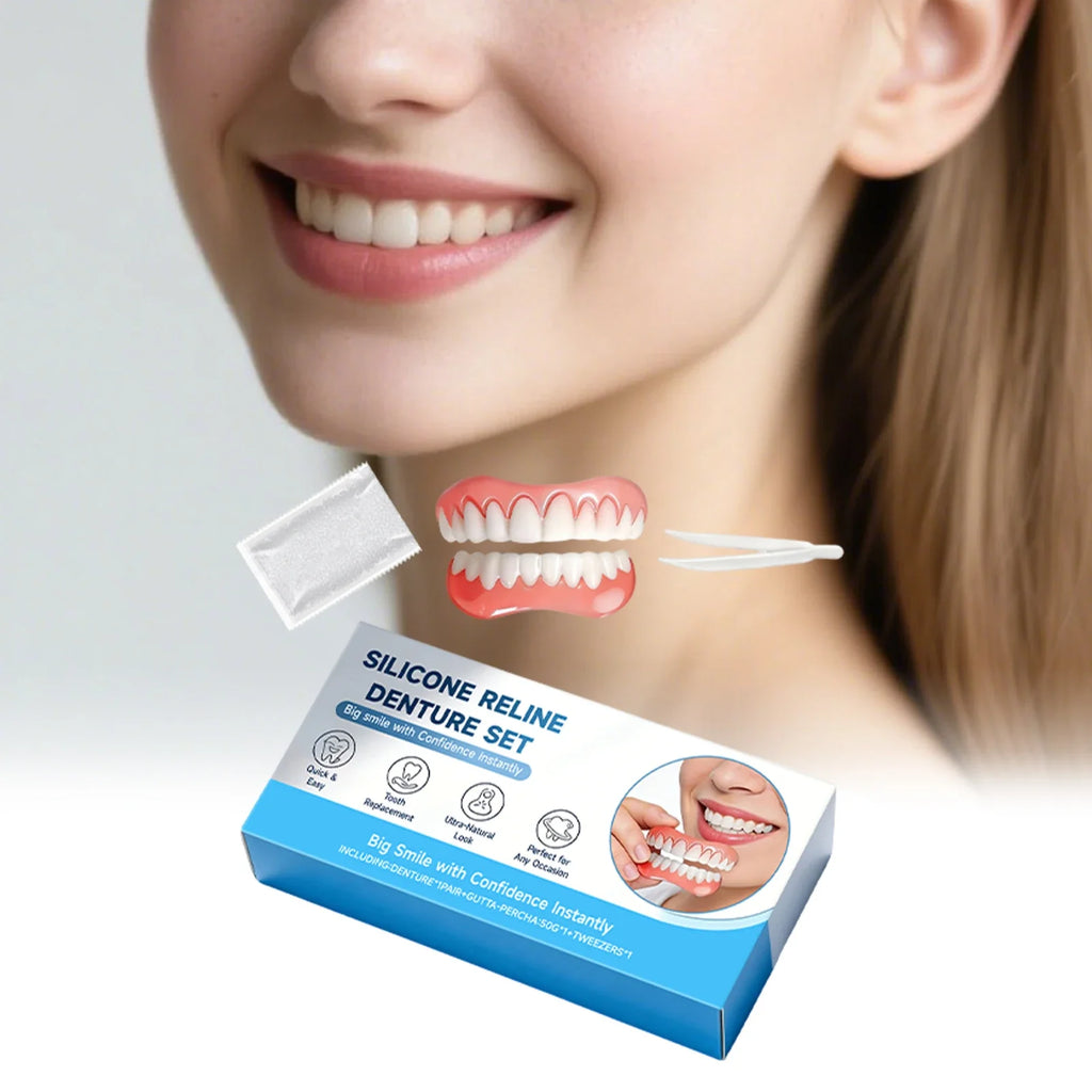 Moldable Cosmetic Snap-On Veneers – Natural Smile Denture Set