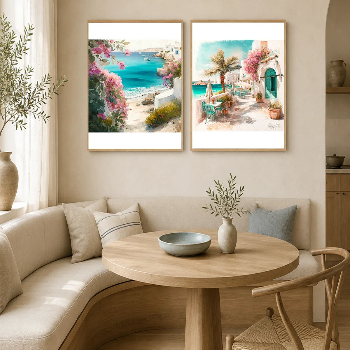 Coastal Scenery Nordic Canvas Wall Art – Beachy Room Decor