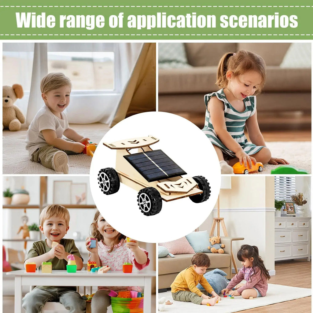 Solar Powered Wooden DIY Lunar Rover STEM Kit for Kids Ages 6–12