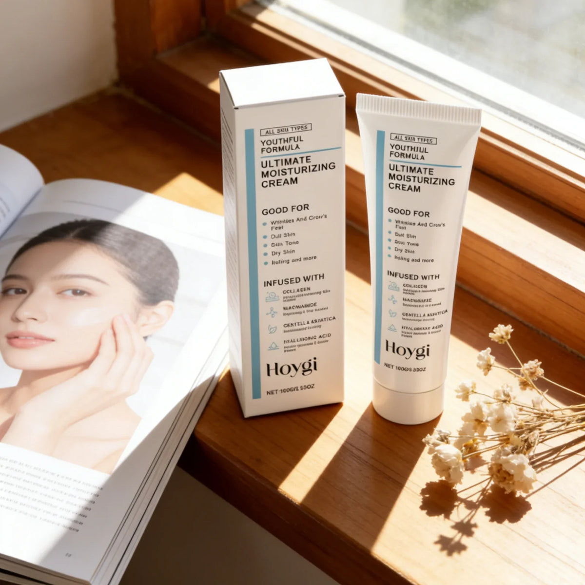 Hoygi Anti-Aging Moisturizing Cream – Hyaluronic Acid & Collagen