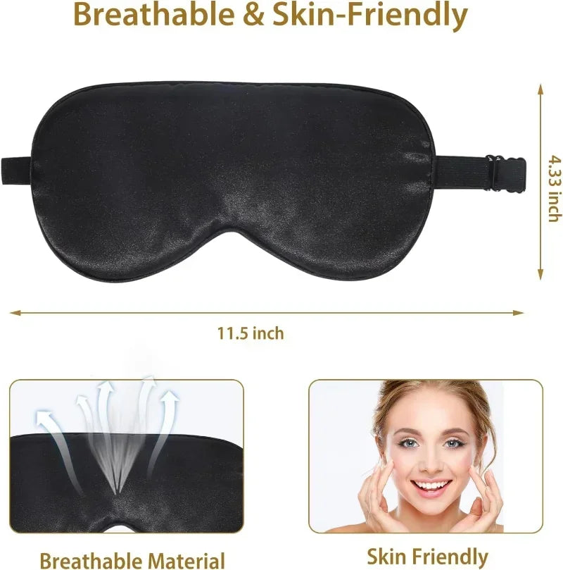 Soft Silk Sleep Mask – 100% Blackout & Zero Eye Pressure