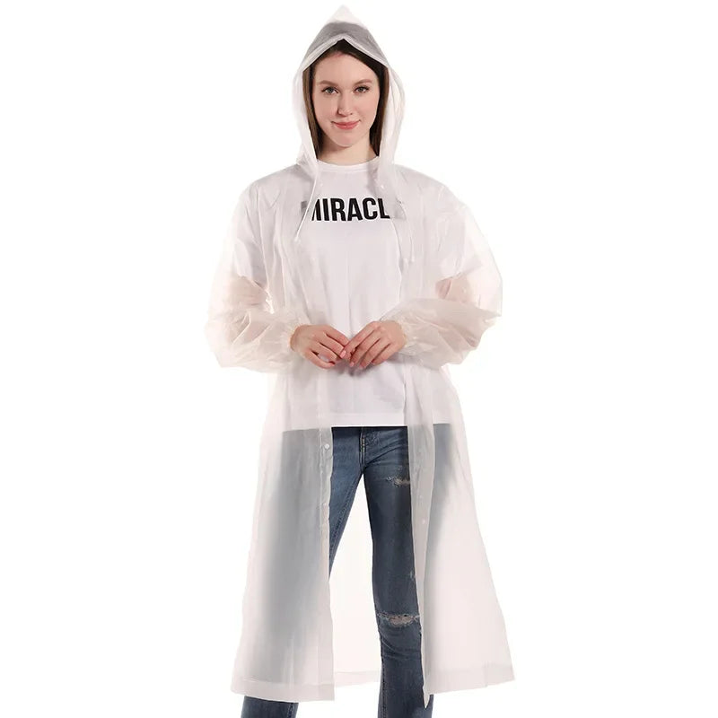 EVA Unisex Waterproof Raincoat – Hooded Outdoor Rainwear
