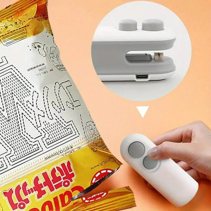 2-in-1 Portable Mini Heat Sealer – Rechargeable Bag Sealer