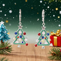 Huitan Christmas Tree CZ Dangle Earrings – Colorful Drop