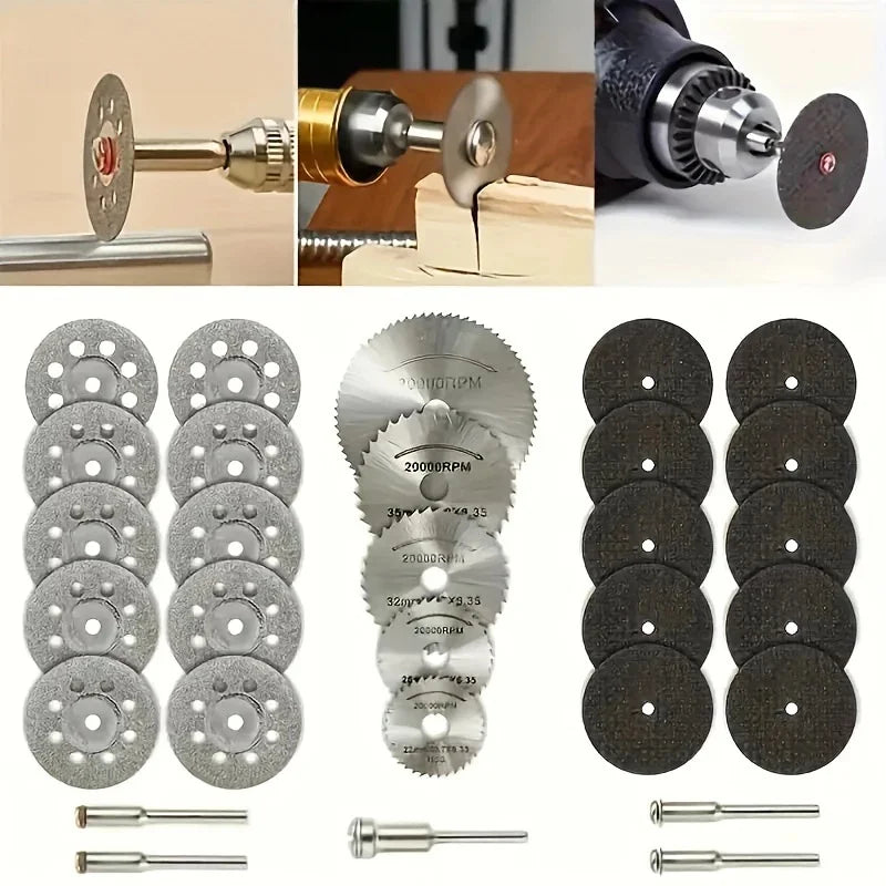 30-Piece Diamond Cutting Disc & Mini Saw Blade Set | DIY