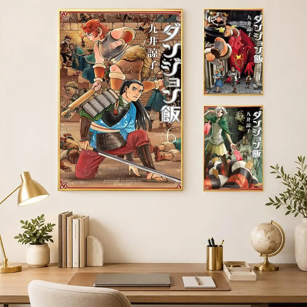 Dungeon Meshi Anime Self-Stick HD Wall Art Poster – Waterproof