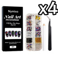 Nymixa DIY Nail Art Kit – 12-Grid Rhinestone & 12-Color Pens