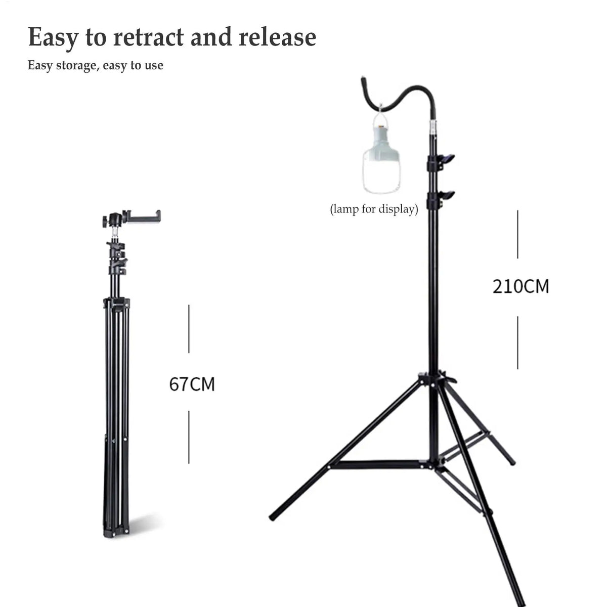 2M Titanium Alloy Tripod Stand – Adjustable Studio & Travel