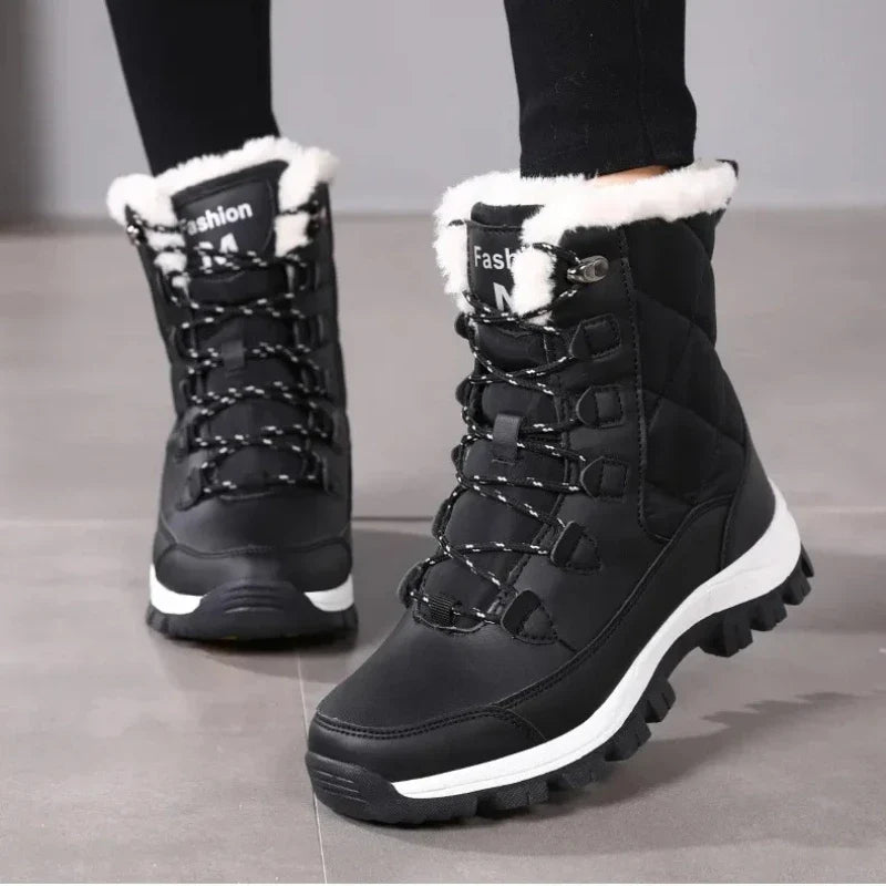 AZGB Women's Waterproof Snow Boots – Plush Warm Anti-Slip