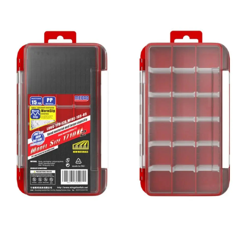 2-Layer Fishing Lure & Jig Head Bait Storage Box with Sponge