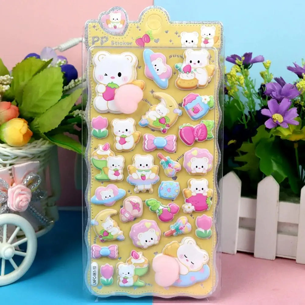 3D Bubble Cartoon Sensory Sticker – Squeeze Pop Phone Decor