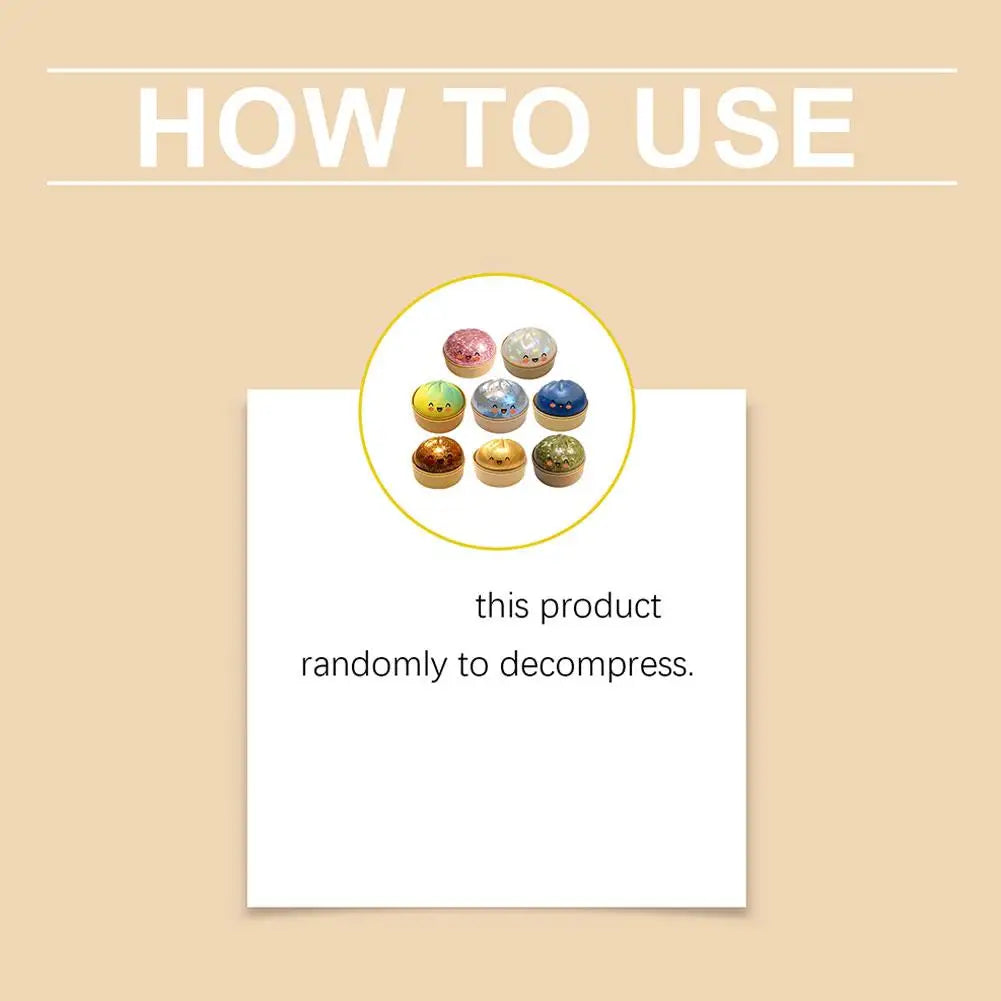 Steamed Bun Squishy Toy – Stress Relief Sensory Fidget