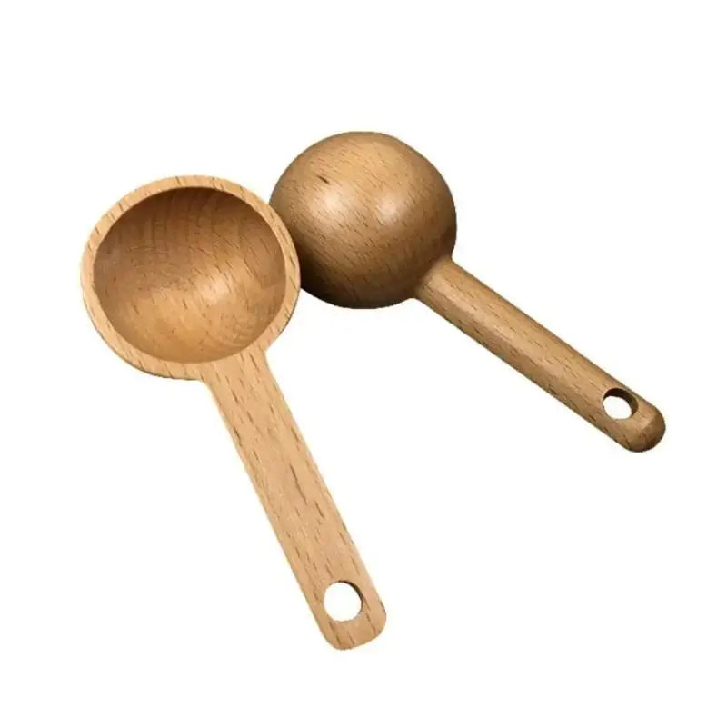 Wooden Measuring Spoon Portable Beech Walnut 7 5- Non-slip Kitchen