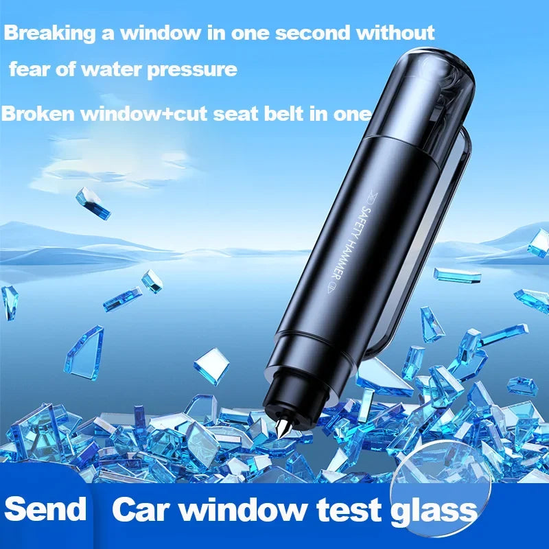 2-in-1 Car Window Breaker & Seatbelt Cutter Emergency Tool