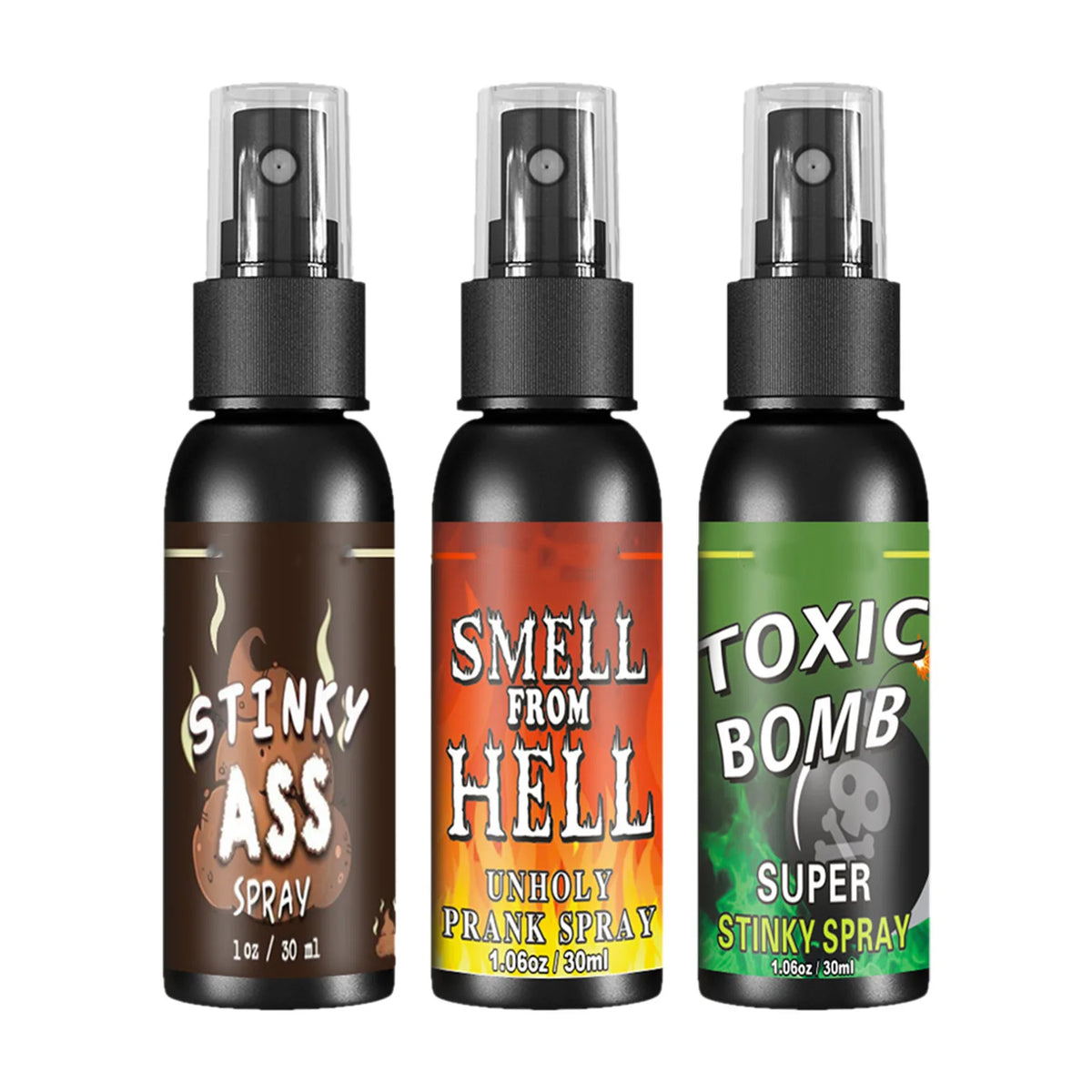 3-Pack Fart Spray Prank Set | Funny Gag Gift for Halloween