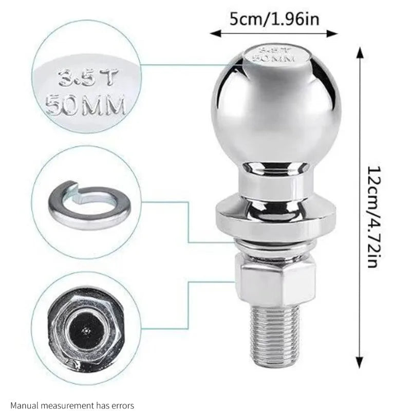 50mm Tow Ball Hitch Mount M22 Thread 3.5T – RV Caravan Boat