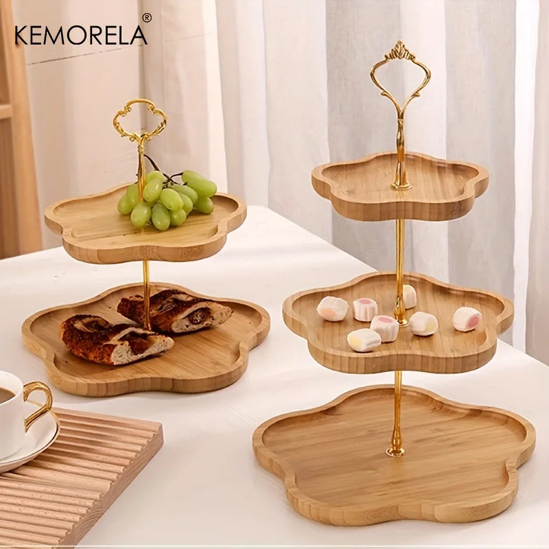 Wooden 2/3-Tier Dessert Stand – Cake, Cookie & Candy Tray