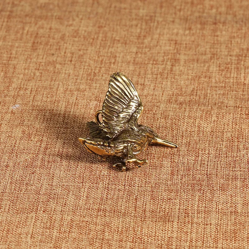 Mini Brass Eagle Statue – Opening Wing Sculpture Home & Office