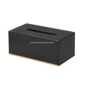 Stylish Plastic Tissue Box Bamboo Base Desktop Organizer Living Room