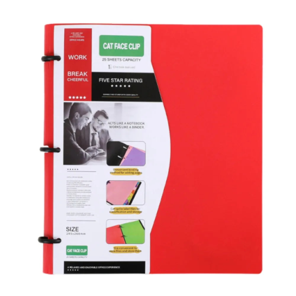 3-Ring Waterproof Loose-Leaf Binder Folder + 200 Lined Sheets