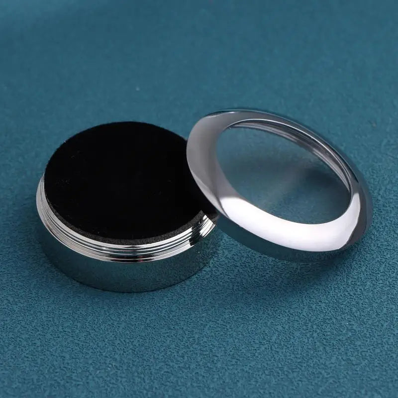 Jewelry Stone Display Box Round Gems Secure Metal Packaging Storage