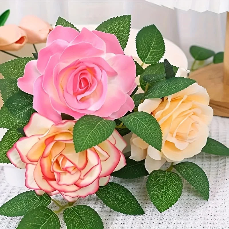 80 Pcs Artificial Rose Vine Leaves – Bulk Greenery for DIY Decor