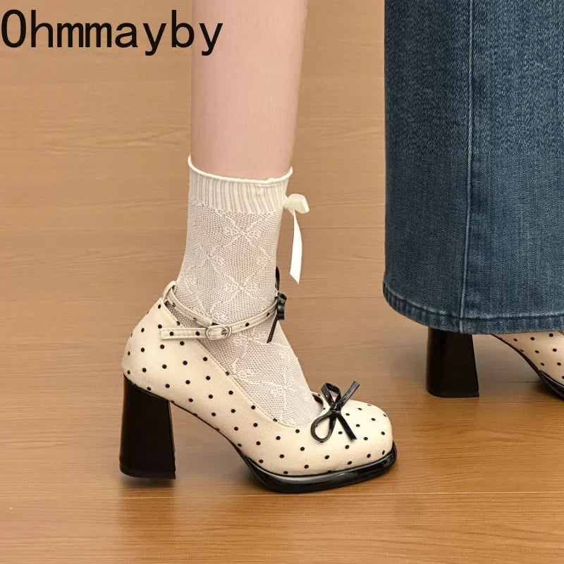 Women's Platform Mary Jane Pumps – Buckle Ankle Strap Heels