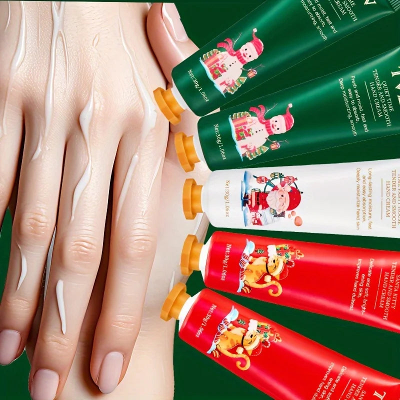 5-Piece Christmas Hand Cream Gift Set | Moisturizing Squalane