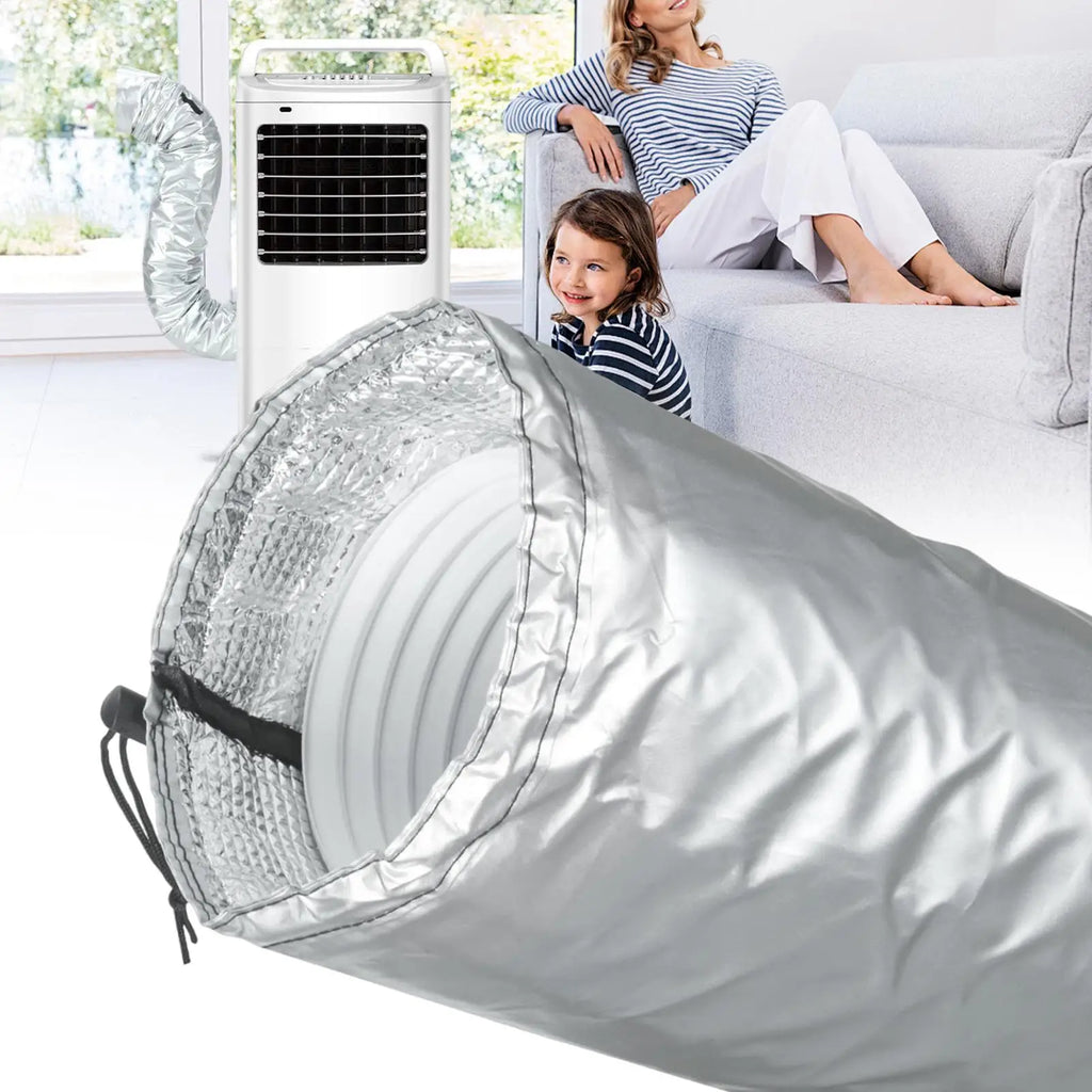 Portable AC Hose Insulated Cover – Washable Wrap, 5–5.9 Inch Fit
