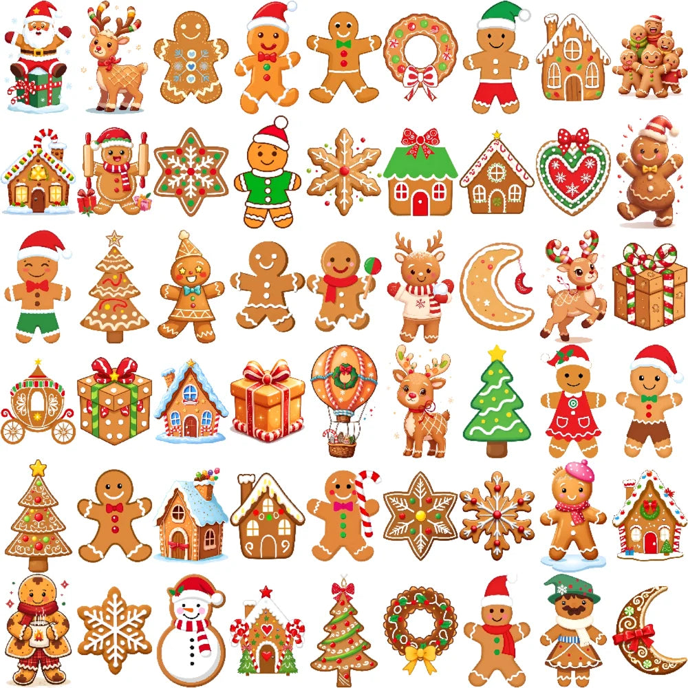 54pcs Christmas Temporary Tattoos – Snowflake, Tree & More