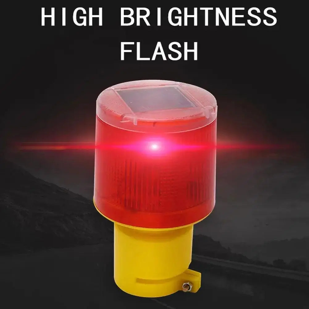 Solar LED Warning Light – Flashing Safety Beacon, 500m Visible