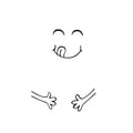 Cute Happy Face Fridge Magnet Sticker | Kitchen Wall Decor