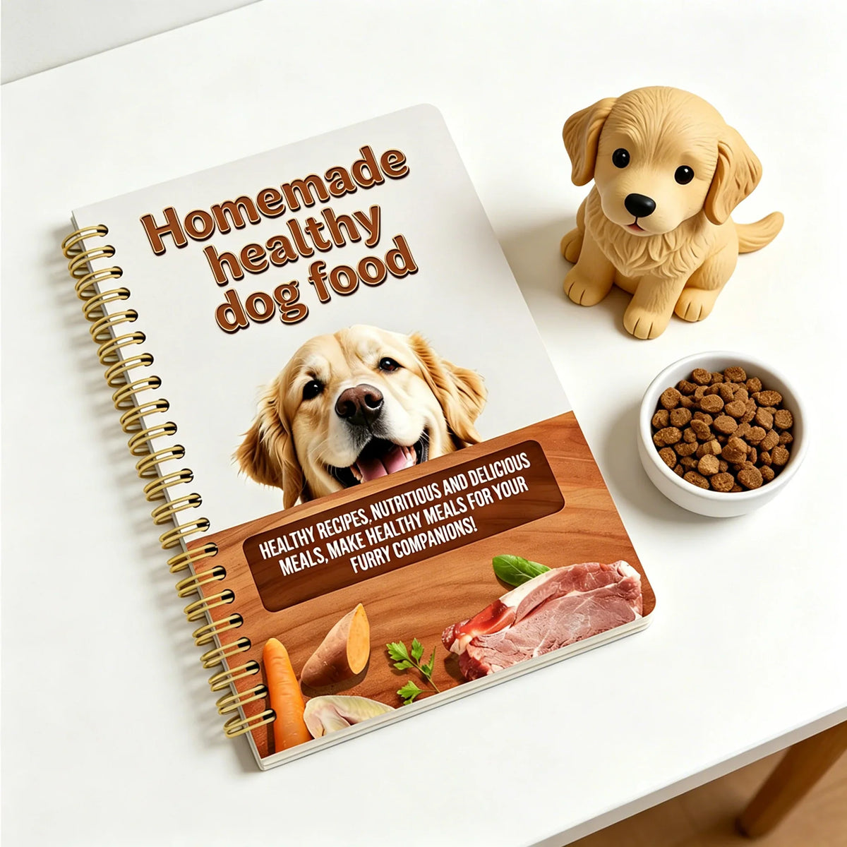 Homemade Healthy Dog Food Recipe Notebook Spiral Bound Pet Meal