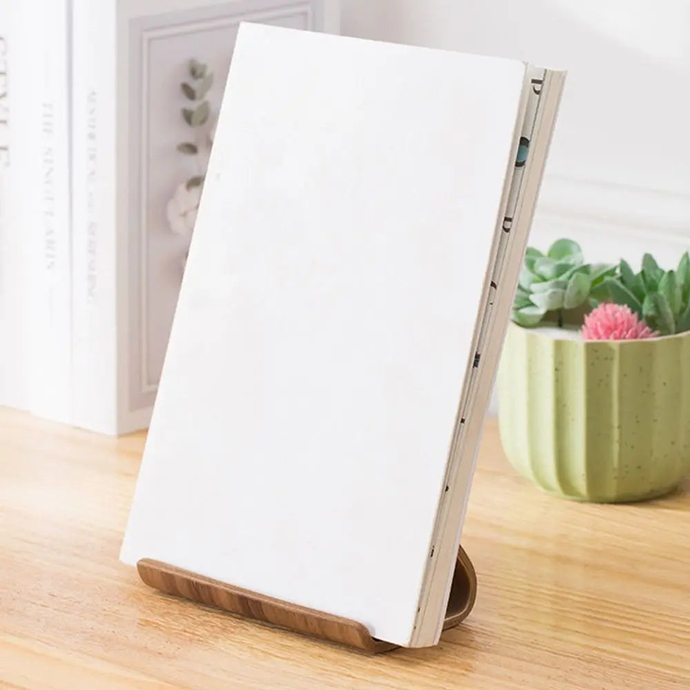Solid Wood Phone Stand – Portable Wooden Mobile Holder Desk