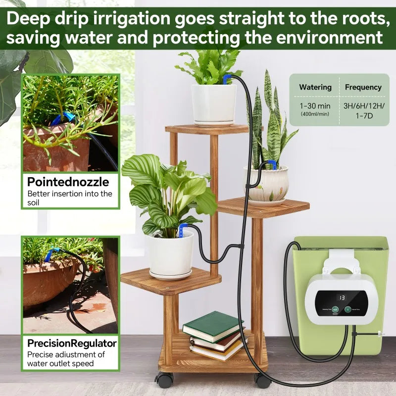 Indoor Automatic Drip Irrigation System – 10 Drip Tips & Timer