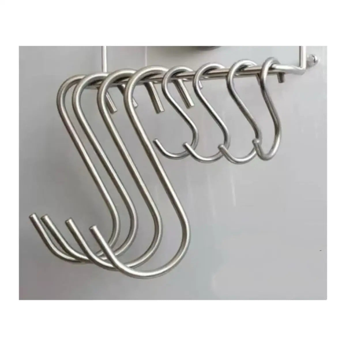 10-Pack Large Stainless Steel S-Hooks for Kitchen & Bathroom
