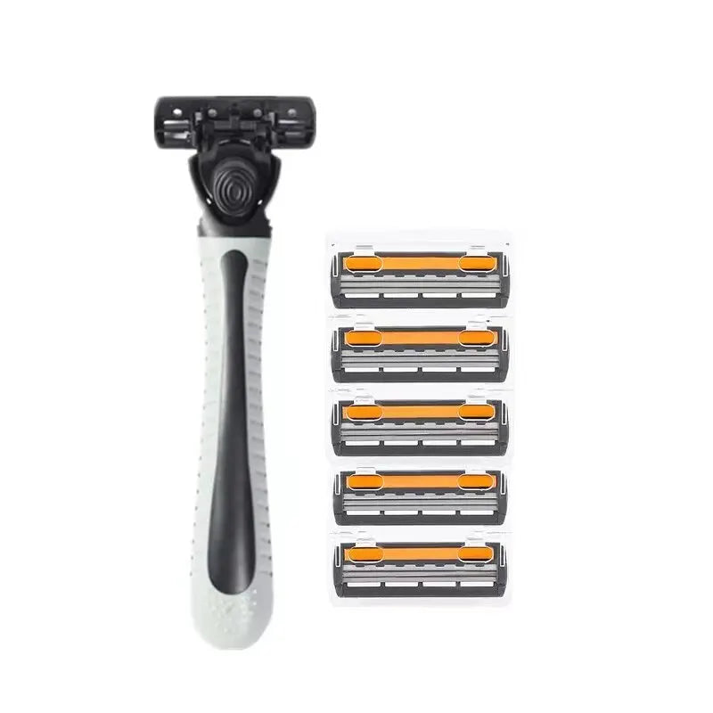 3-Blade Reusable Razor + 21 Heads – Unisex Manual Shaver