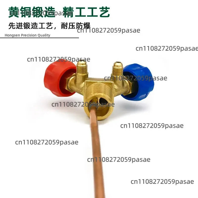 QF-13F Refrigerant Recovery Valve – High/Low Pressure Horn Valve