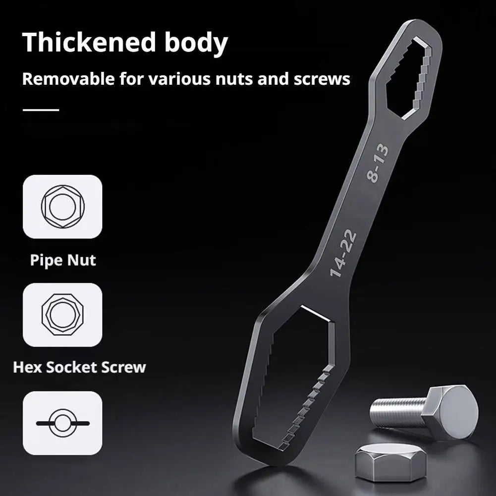 Double-Head Self-Tightening Universal Wrench 8-24mm Spanner