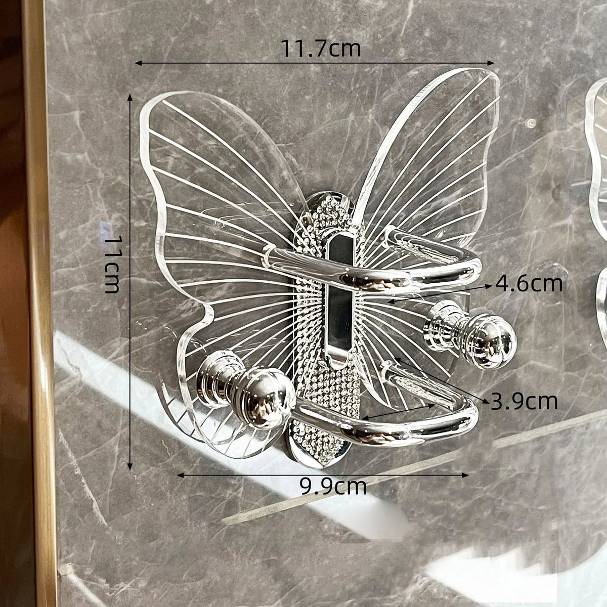 Light Luxury Butterfly Comb Storage Shelf Wall Hanging Perforated